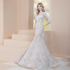 Appliques Lace Trumpet Bridal Gowns Vestido De Noiva Sereia Buttons Up Back Floor Length Half Sleeve Mermaid Dresses Elegant