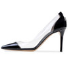 Women Pumps  Transparent High Heels Sexy Pointed Toe Slip-on Red Wedding Party