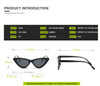 KOTTDO 2018 New Cute Fashion Sexy Ladies Cat Eye Sunglasses Women Brand Designer Clear Glasses Sun Glasses for Female UV400