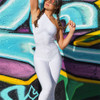 New Women Sexy Yoga Jumpsuit Fitness Clothing Women's One Pieces Backless Sports Jumpsuit Gym Workout Yoga Set Pink Gym Bodysuit