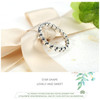 BAMOER 2020 HOT SALE Silver 925 Star Ring For Women Wedding 100% 925 Sterling Silver Stackable Finger Ring Jewelry PA7151