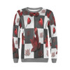 Burnt Crimson Flora All Over Print Crewneck Sweatshirt for Women (Model H18)