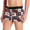Burnt Crimson Flora Men's All Over Print Boxer Briefs (Model L10)