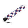 Red White Blue Houndstooth Foldable Umbrella