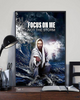 Focus On Me Not The Storm, Give Me Your Hand God Jesus On The Sea 3D Printed Poster