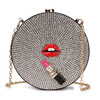 Luxury Diamond Red Lips Lipstick  Acrylic Fashion  Handbags