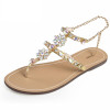 Rhinestones Chains Thong Gladiator Flat Sandals. Rhinestones Chains Thong Gladiator Flat Sandals.