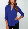 Sexy Women V-neck Chiffon Blouse