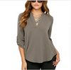 Sexy Women V-neck Chiffon Blouse