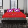Dope Red African Violet 3-Piece Bedding Set