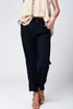 Black Wide Leg Trousers With Waist Detail
