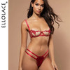 Ellolace Sexy Lingerie Women's Underwear Set See Through Brassiere Lingerie Set Sexy Lace Underwear Bra and Panty Set Wholesale