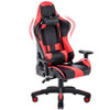 Recliner Backrest Swivel Gaming Chairs PU Leather  with Headrest and Lumbar