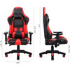 Recliner Backrest Swivel Gaming Chairs PU Leather  with Headrest and Lumbar