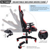 Recliner Backrest Swivel Gaming Chairs PU Leather  with Headrest and Lumbar
