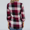 Women Plaid Shirt Womens Tops And Blosues Ladies Office Working Long Sleeve V Neck Blouse Loose Tops Blusas Mujer De Moda 2020