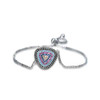 Exquisite Triangle Colorful Zircon Bracelet Adjustable Metal Cuff Chain
