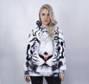 White Tiger All-Over-Print Pullover Hoodie, Mod Thread