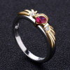 Legend of Zelda Ocarina of Time Goron's Ruby Ring, Sterling Silver