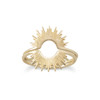 Sunburst Ring, 14k Gold Plated Sterling