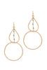Teardrop Shape Circle Drop Earring