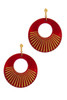 Fashion Wooden Circle Drop Earring