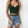 front bow solid casual sleeveless Boho Bohemian Tops