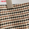 plaid vintage back zipper elegant chic short skirts