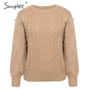 Twisted o-neck knitted pullover sweater Twisted o-neck knitted pullover sweater