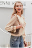 Elegant ruffled o-neck Puff sleeve solid blouse