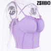 Sexy milkmaid Tops vest top elegant sleeveless Chiffon Boho Bohemian Tops