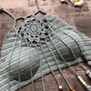 Bikini Halter Crochet Lace Knit Boho Bohemian Tops
