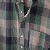 Cotton Linen Plaid Stand Collar Short Sleeve Shirts