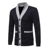 Casual Casual Patchwork Slim Fit V-Neck Knitted Sweater