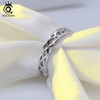Sterling Silver Unique Twisted Shape Round Ring