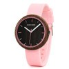 Color Silicone Strap Wood Watches