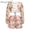 Sexy v neck backless Elegant pink ruffle Rompers Sexy v neck backless Elegant pink ruffle Rompers