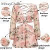 Sexy v neck backless Elegant pink ruffle Rompers Sexy v neck backless Elegant pink ruffle Rompers