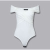 Sexy Tight White Short Sleeve V-Neck Cross Bodysuits