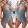 Sleeveless Overalls Backless Solid Halter Bodysuits