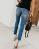 Stretch Ripped Distressed Skinny High Waist Shredded Jeans