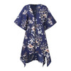 Vintage Floral Print Blouses Long Kimono Vintage Floral Print Blouses Long Kimono