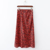 Red Heart Silk Pencil Chic Leopard Mermaid Boho Bohemian Skirts