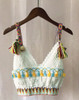 Ethnic Bralette Tassel Crochet Bandeau Bustier Halter Boho Bohemian Tops