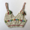 Ethnic Bralette Tassel Crochet Bandeau Bustier Halter Boho Bohemian Tops