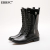 Zipper Lacing Knee-High Motorcycle Boots Zipper Lacing Knee-High Motorcycle Boots