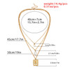 Punk Multi Layered Rose Collar Imitation Pearls Square Flower Chain Necklaces