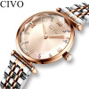 Luxury Crystal Waterproof Rose Gold Steel Strap Wrist Watches Luxury Crystal Waterproof Rose Gold Steel Strap Wrist Watches
