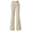 Elegant High Waist Double Breasted Pocket Wide Leg Pants