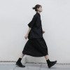 High Elastic Waist Black Pocket Split Temperament  Half-body Skirt
